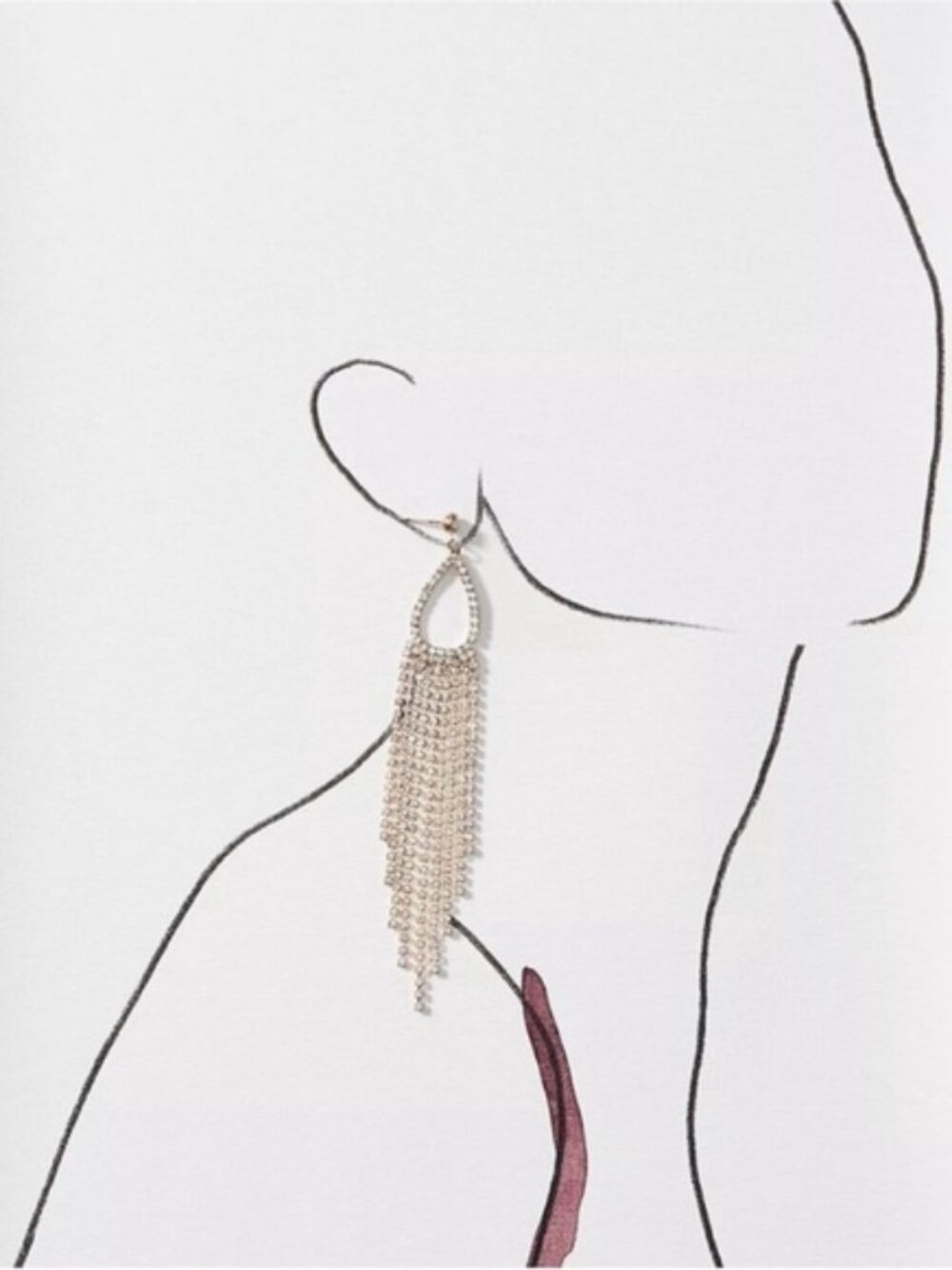 New! Anthropologie Layla Gold Plated Crystal Drop Earrings (1026) NWOT